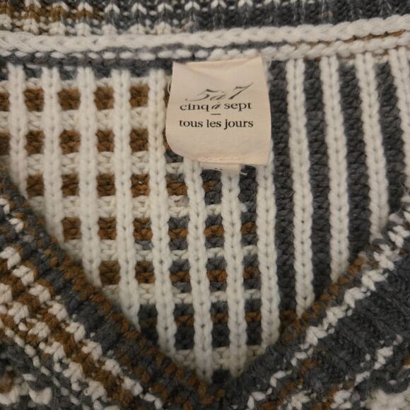 Cinq a Sept 5a7 Tous Les Jour Amalie Sweater M Cinnamon Multi - Picture 3 of 6